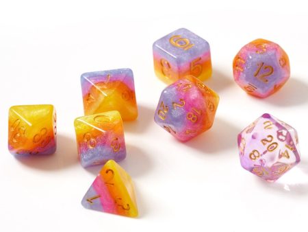 Sirius Dice Set - Tahitian Sunset (Set of 7) Online now